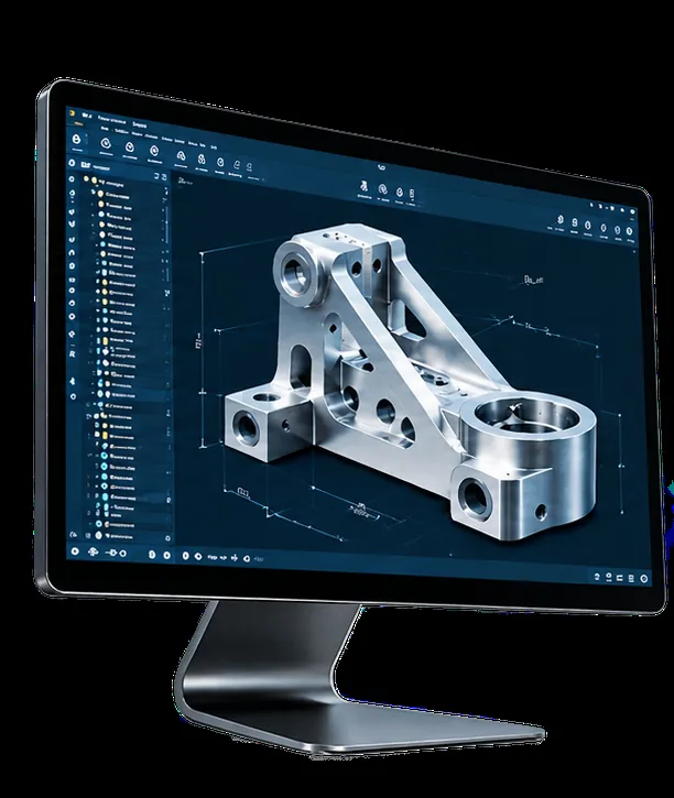 3D μοντέλο του εξαρτήματος σε πρόγραμμα CAD