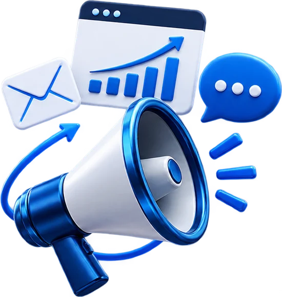 Megaphone with campaign stats