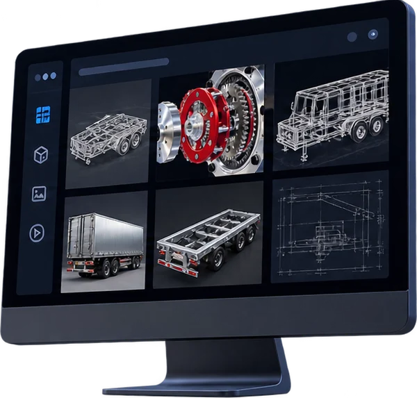 Project gallery on a desktop screen